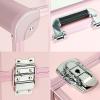 Hard Shell Vanity Cases Portable Water Proof Cosmetic Travel Case, Cosmetic Case For Women Girl, Cosmetic Case With Lock,Travel Makeup Train Case, For Nail Supplies Cosmetology Case, Pink cosmetic cas view 3