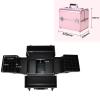 Hard Shell Vanity Cases Portable Water Proof Cosmetic Travel Case, Cosmetic Case For Women Girl, Cosmetic Case With Lock,Travel Makeup Train Case, For Nail Supplies Cosmetology Case, Pink cosmetic cas view 4