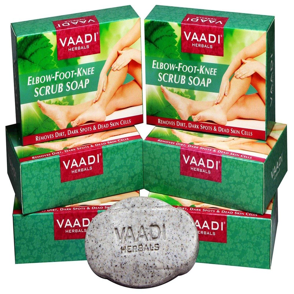 Sheltr Elbow Foot Knee Scrub With Almond And Walnut Scrub Soap, 75g (Pack Of 6)