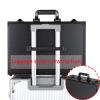 Black Travel Makeup Bag With LED Mirror,Travel Make Up Bag Vanity Organiser Beauty Train Case, Cosmetic Case, Hard Vanity Case, Make Up Box, Beauty Case Organiser Case With Adjustable Compartment cosm view 2