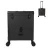 Rolling Makeup Case Travel Train Case With Wheels Cosmetic Trolley, Aluminium Make Up Case, Professional Make Up With Drawers,Black Travel Makeup Bag Cosmetic Case cosmetic case ( Color : Black ) view 1