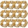12 Pcs Faux Leather Jacket Cheer Hair Scrunchies For Thick Hair School Performance Scrunchy Sports Ponytail Holder Wrist for Girls Cosplay Show (Gold) view 1