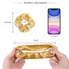 12 Pcs Faux Leather Jacket Cheer Hair Scrunchies For Thick Hair School Performance Scrunchy Sports Ponytail Holder Wrist for Girls Cosplay Show (Gold) view 3