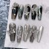 Eseres 50Pcs 3D Silver Butterfly Nail Charms for Nail Designs Y2K Nails Art Decoration DIY Crafts view 4