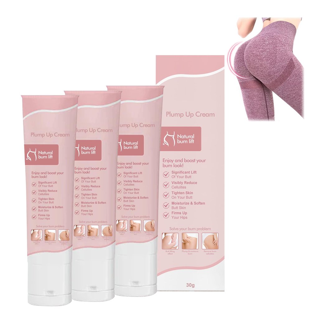 Plumpup Bust & Butt Lifting Cream, Butt Enhancement Cream Fast Growth, Butt Enhancement Fast Growth, Skin Tightening Cream For Body, For Larger Butt And Sexy (3 Pcs)