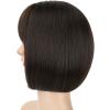 12Inch Short Bob Wigs with Bangs Straight Bob Wigs for Women Synthetic Short Bob Wigs Heat Resistant Fiber Wigs for Daily Party Cosplay(12 Inch) view 3