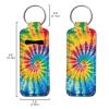 Baxinh Tie Dye Chapstick Holder Keychain, Lip Balm Holder Chapstick Keychain Holder for Lipstick, Chapstick, Lip Balm view 2