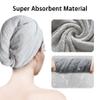 AGLIFEFY 2 Pack Microfiber Hair Towel Wrap for Women Super Absorbent Quick Dry Hair Turban for Drying Curly, Long & Thick Hair 10 inch X 26 inch Lightgrey+Purple view 4