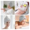 AGLIFEFY 2 Pack Microfiber Hair Towel Wrap for Women Super Absorbent Quick Dry Hair Turban for Drying Curly, Long & Thick Hair 10 inch X 26 inch Lightgrey+SkyBlue view 3