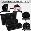 Huhumy 3 Pcs Makeup Bag Set for Women Corduroy Cosmetic Pouch Aesthetic Smile Travel Toiletry Bag Cute Purse Pouch Pencil Case Makeup Brushes Storage Organizer for Christmas(Black,Smile Face) view 3