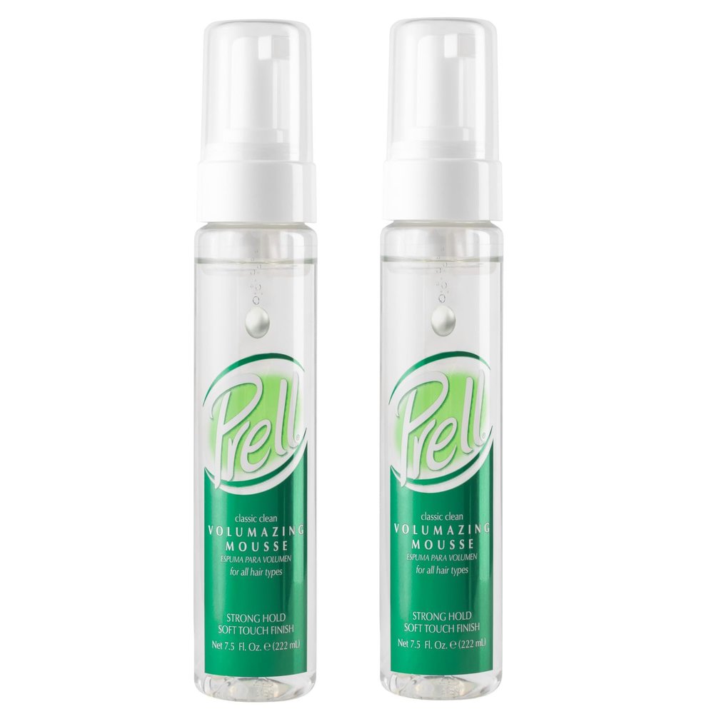 Prell Volumazing Mousse Strong Hold, Soft Touch Volumizing Mousse for All Hair Types | 7.5 fl oz | Pack of 2