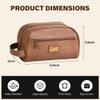 Lee Toiletry Bag for Men, PU Leather Travel Dopp Kit, Water-Resistant Men's Shaving Kit Bathroom Organizer, Gifts for Men view 4