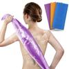 ARCH&M 3 Pack Exfoliating Towel for Body, 35-Inch Korean & Japanese Style Washcloth for Shower, Deep Clean & Smooth Skin, Nylon Back Scrubber, More Hygienic Than Loofah (Orange Purple Navy-Blue) view 1