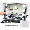 ESRADA Rolling Makeup Case Professional Makeup Artist Train Case Trolley Travel Cosmetic Brush Holder Organizer Extra Large Capacity black-22 inches view 3