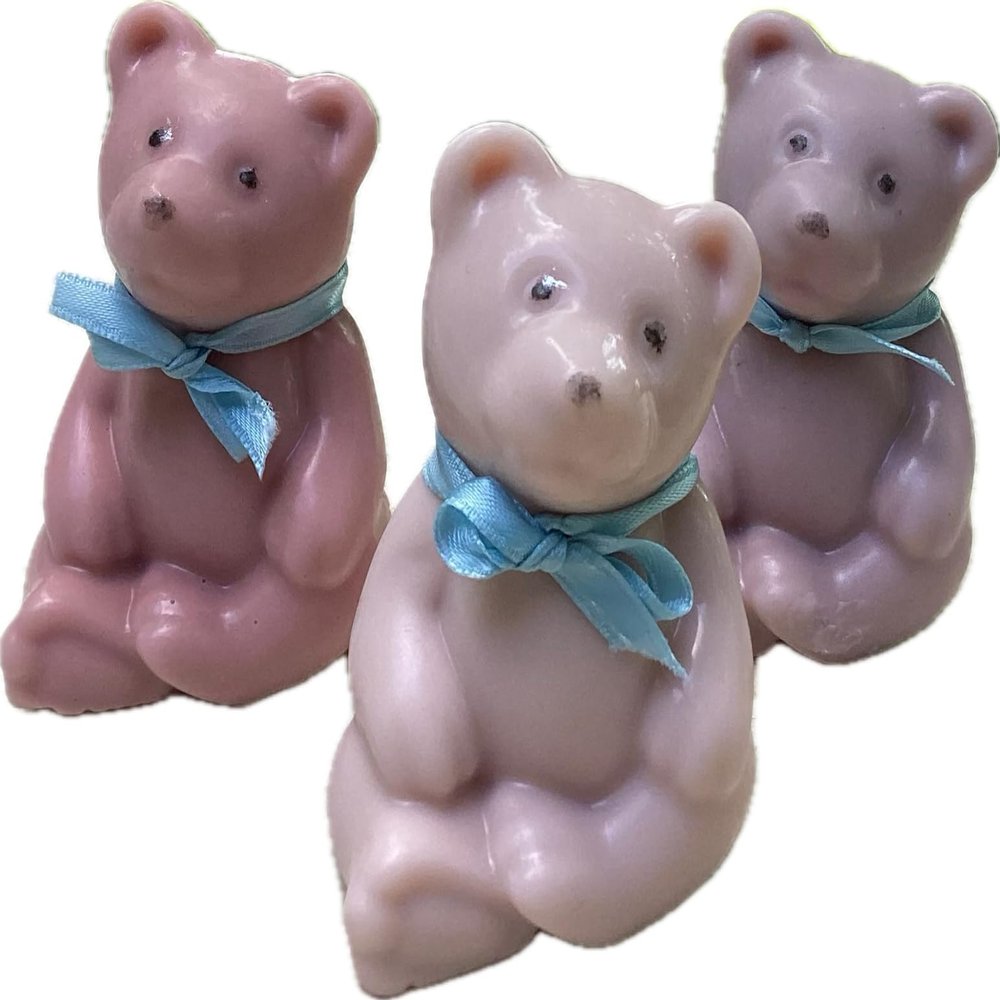 Teddy bear soap figurine, shea butter hand and bath soap (Brown)