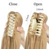 Hair Chignon for Women 12inches Women Medium Long Hair Slightly Warped Ponytail Claw Clip Style Ponytail Hair Extension Wig Curly Hair Bun Messy Bun Hair Piece ( Color : Pale Ash Blonde , Size : 12 in view 3