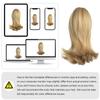 Hair Chignon for Women 12inches Women Medium Long Hair Slightly Warped Ponytail Claw Clip Style Ponytail Hair Extension Wig Curly Hair Bun Messy Bun Hair Piece ( Color : Pale Ash Blonde , Size : 12 in view 4