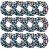 12 Pcs Shiny Mermaid Dance Cheer Hair Scrunchies For Thick Hair School Performance/Sports/Practice/Party/Gymnastics Metallic Scrunchie Ponytail Holder Wrist for Girls Cosplay Show (Black Colour) view 1