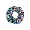 12 Pcs Shiny Mermaid Dance Cheer Hair Scrunchies For Thick Hair School Performance/Sports/Practice/Party/Gymnastics Metallic Scrunchie Ponytail Holder Wrist for Girls Cosplay Show (Black Colour) view 2