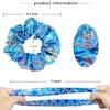 12 Pcs Shiny Mermaid Dance Cheer Hair Scrunchies For Thick Hair School Performance/Sports/Practice/Party/Gymnastics Metallic Scrunchie Ponytail Holder Wrist for Girls Cosplay Show (Black Colour) view 3