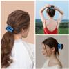 12 Pcs Shiny Mermaid Dance Cheer Hair Scrunchies For Thick Hair School Performance/Sports/Practice/Party/Gymnastics Metallic Scrunchie Ponytail Holder Wrist for Girls Cosplay Show (Pink Colour) view 2