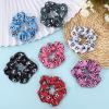 12 Pcs Shiny Soccer Hair Scrunchies Cheer Soccer Uniforms Scrunchie School Performance/Sports/Practice/Party/Gymnastics Scrunchie Ponytail Holder Wrist for Girls Cosplay Show (Purple) view 2