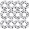 12 Pcs Shiny Soccer Hair Scrunchies Cheer Soccer Uniforms Scrunchie School Performance/Sports/Practice/Party/Gymnastics Scrunchie Ponytail Holder Wrist for Girls Cosplay Show (White) view 1
