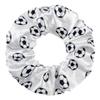 12 Pcs Shiny Soccer Hair Scrunchies Cheer Soccer Uniforms Scrunchie School Performance/Sports/Practice/Party/Gymnastics Scrunchie Ponytail Holder Wrist for Girls Cosplay Show (White) view 2