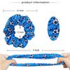 12 Pcs Shiny Soccer Hair Scrunchies Cheer Soccer Uniforms Scrunchie School Performance/Sports/Practice/Party/Gymnastics Scrunchie Ponytail Holder Wrist for Girls Cosplay Show (White) view 3