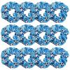 12 Pcs Shiny Soccer Hair Scrunchies Cheer Soccer Uniforms Scrunchie School Performance/Sports/Practice/Party/Gymnastics Scrunchie Ponytail Holder Wrist for Girls Cosplay Show (Blue) view 1