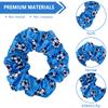 12 Pcs Shiny Soccer Hair Scrunchies Cheer Soccer Uniforms Scrunchie School Performance/Sports/Practice/Party/Gymnastics Scrunchie Ponytail Holder Wrist for Girls Cosplay Show (Blue) view 3