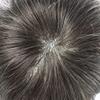 Mens Toupee Hair System For Men 0.06mm Super Thin Skin V-looped Mens Hair Replacement System Natural Hairline Toupee For Men Poly Skin7"X9"#330 Dark Brown with 30%gray hair-100%density view 4