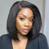 Wjnvfioo Straight Lace Front Wig Remy Human Hair Wigs For Women Natural Glueless Transparent Lace Free Part Kinky Straight view 1