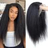 Wjnvfioo Straight Lace Front Wig Remy Human Hair Wigs For Women Natural Glueless Transparent Lace Free Part Kinky Straight view 2