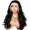Wjnvfioo Loose Wave Lace Front Wig Human Hair Wigs Natural Color Free Middle Part Transparent Lace Closure Wigs For Women view 2