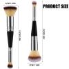 2pcs Makeup Brushes, 2 in 1 Dual-Ended Foundation Brush Multi-Functional Portable Beauty Brushes for Girls Women Makeup Lovers Travel-Lovers view 2