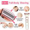 Layhou 4-IN-1 Women's Electric Hair Remover Rechargeable Body Hair Removal Tool Set Nose Hair Lip Hair Eyebrow Trimmer Face Body Hair Grooming Set for Women view 4