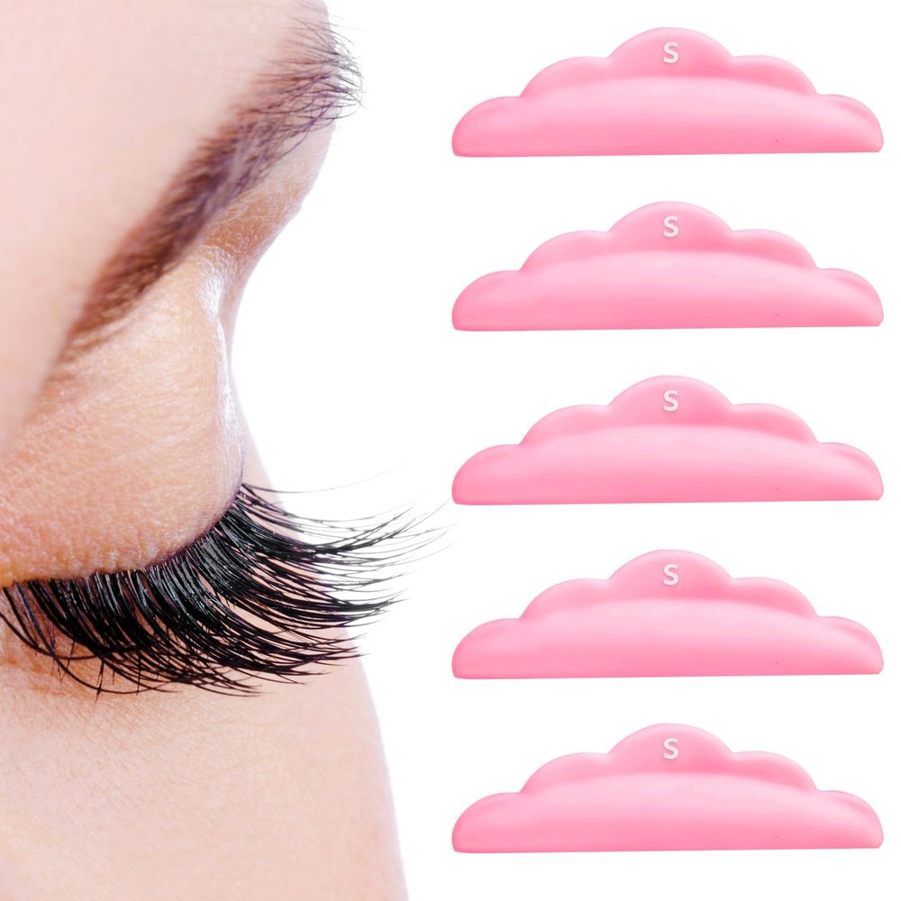 Abeillo 50PCS Lash Lift Rods, Small Lash Lift Pads, Lash Rods for Lash Lift, Eyelash Lift Pads for Eyelash Extension (Pink)