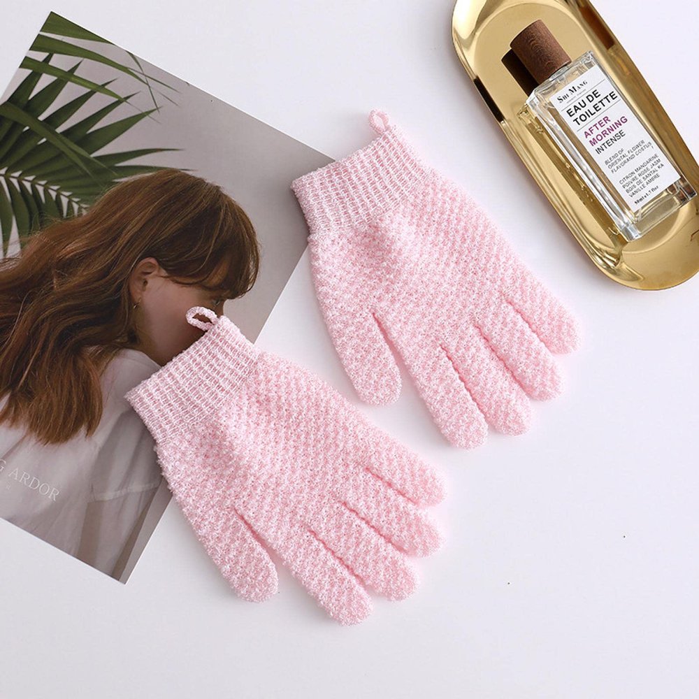 BOLAKE Creative Five-Finger Jacquard Shower Scrub Back Bath Scrub Glove Double-Sided Scrub Bath Towel