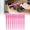 10pcs Duckbill Hair Clip, NonSlip Portable Salon Styling Sectioning Clips, High Temperature Resistant Hairdressing Tool with Serrations for Stable Hair Clamping (Rose Red), Wholesale Business view 4
