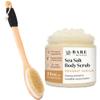 Bare Botanics Long Handle Back Brush + Coconut Vanillla Body Salt Scrub view 1