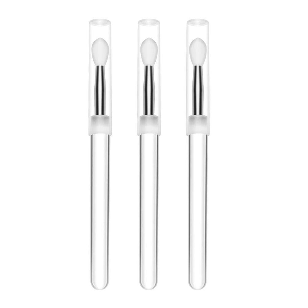 3Pcs Silicone Lip Brushes Makeup Eyebrow Lip Brushes Cosmetic Makeup Brush Set Lipstick Applicator Brush For Home Travel Lipstick Applicator Brushes