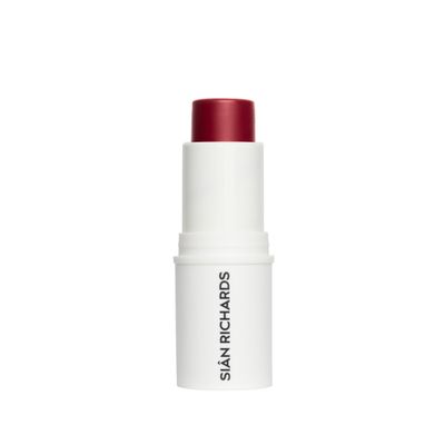 Blushy Creamy Skin Tint Hydrating Blush Stick for Cheeks and Lips, Buildable Coverage, Vegan Formula, Cranbell by Sian Richards (Red)