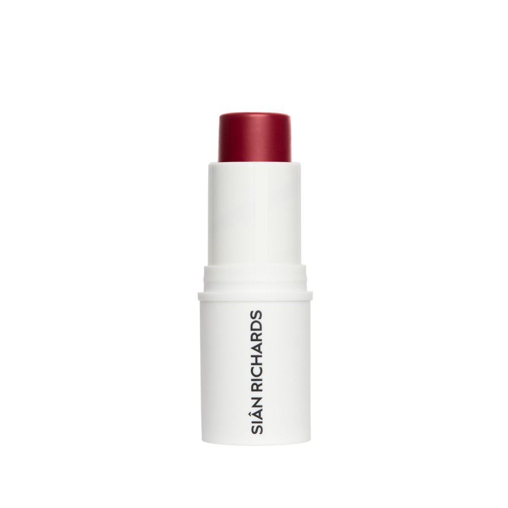 Blushy Creamy Skin Tint Hydrating Blush Stick for Cheeks and Lips, Buildable Coverage, Vegan Formula, Cranbell by Sian Richards (Red)