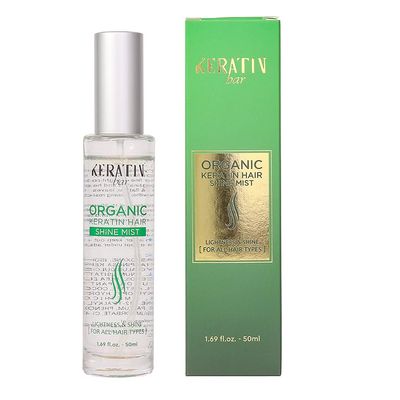 KERATIN BAR 100% Organic Argan Oil Anti Frizz Hair Serum Styling Smoothing Strengthening Hydrating & Nourishing Heat Protection Shine Frizz Control Dry Damage Hair Repair (Shine Mist)