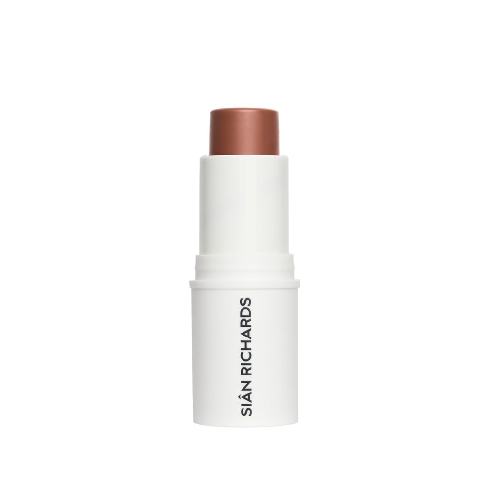 Blushy Creamy Skin Tint Hydrating Blush Stick for Cheeks and Lips, Buildable Coverage, Vegan Formula, Cranbell by Sian Richards (Brown)