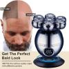 PATINS Electric Razor for Men's, 7D Electric Shaver for Men Independently 7 Cutter Floating Head Waterproof Electric Razor Multifunction Trimmer with LCD Display view 3