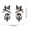 Face Jewels Stick on Face Costume Gems Self-Adhesive Makeup Halloween Dress Up Rhinestone Stickers for Festival Holiday Party Accessories (Black) view 2