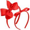EYEOO 2PCS Bow Headbands Set for Girls Big Knotted Headbands Grosgrain Ribbon Hair Bows Cute Hair Hoop Top Knot Turban Hairs Headband for Girls Teens Party Cosplay Decoration Hairs Accessories view 1