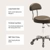 BXKCFYBSQ Saddle Stool Adjustable Saddle Chairs with Back Ergonomic Saddle Stool Swivel Rolling Hydraulically Adjustable Suitable for Makeup Studios, Offices, Etc. (Color : Brown) view 3